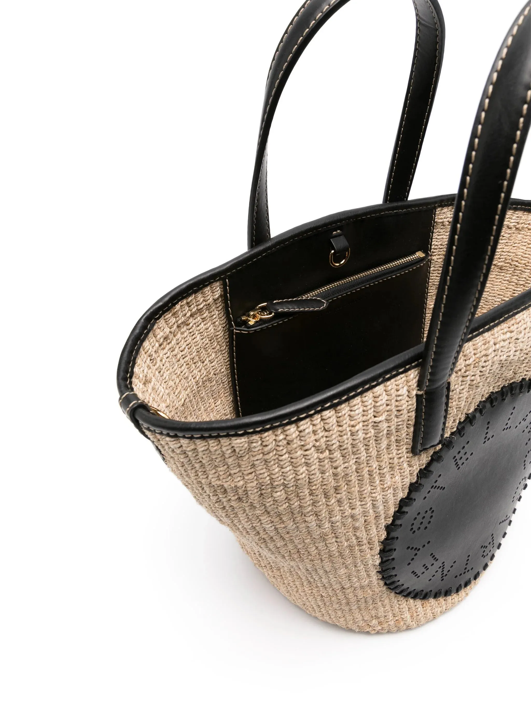 Shoulder Bag Eco Abaca Basket, black