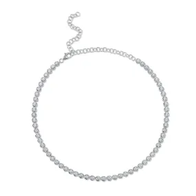 Shy Creation Diamond Tennis Necklace