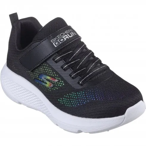 Skechers Go Run Elevate Ombre Sprint | Black/Multi | Childrens Riptape Trainers