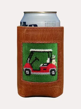     SMATHERS & BRANSON  Golf Cart Needlepoint Can Cooler    