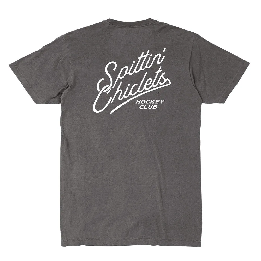 SPITTIN CHICLETS HOCKEY CLUB T SHIRT - BLACK