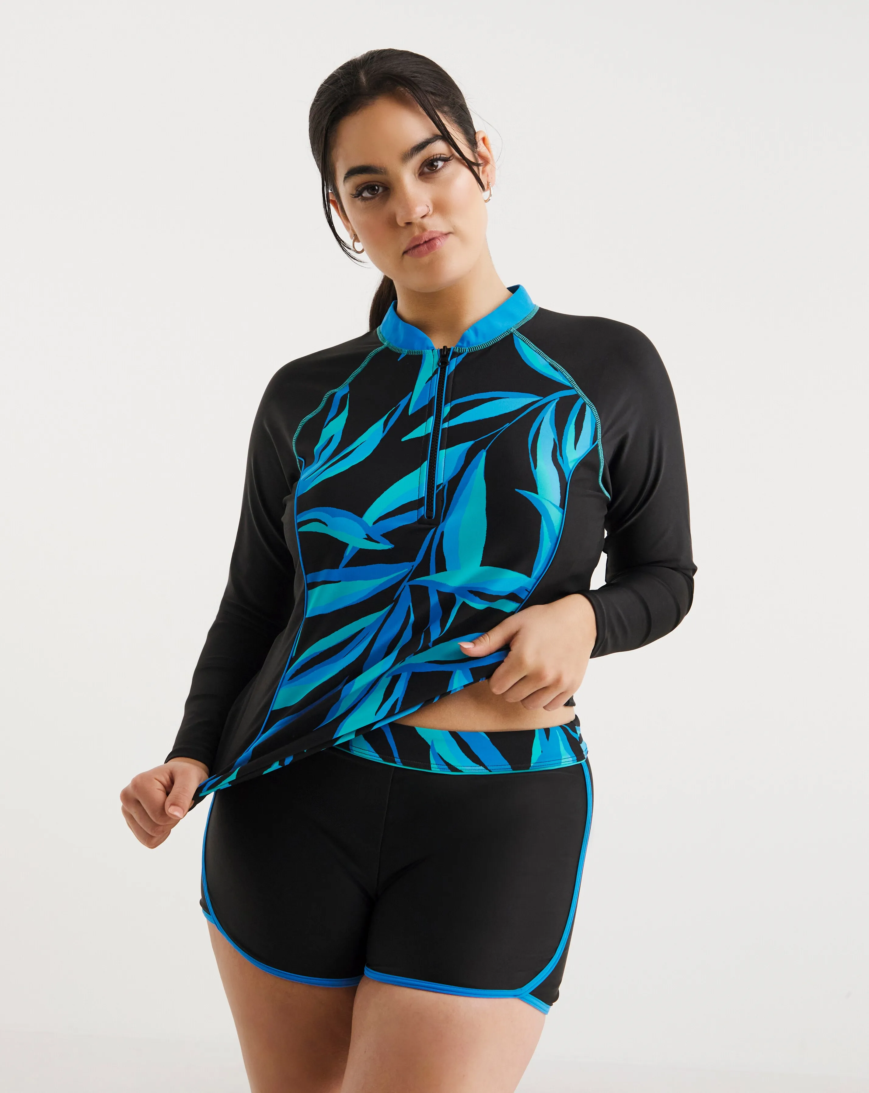 Sports Rash Vest And Shorts Set | Simply Be