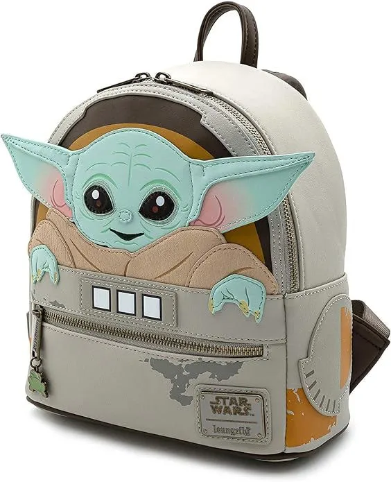 Star Wars Baby Yoda The Mandalorian Womens Double Strap Shoulder Bag Purse Backpack