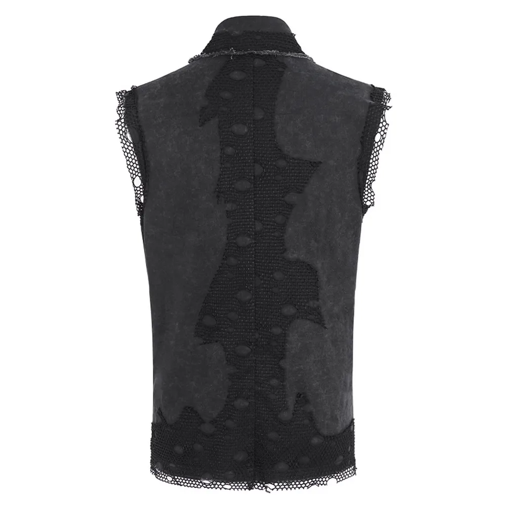 Steampunk Style Sleeveless Black Chain Vest for Men