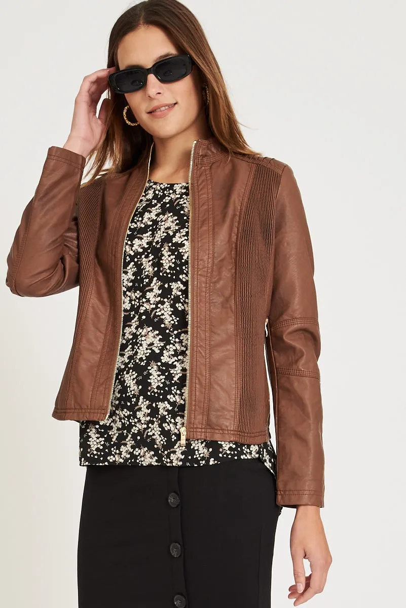 Stefany Jacket In Tan