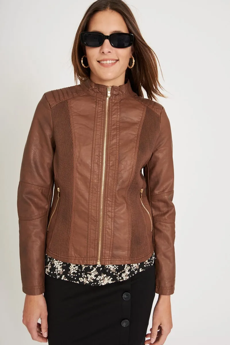 Stefany Jacket In Tan