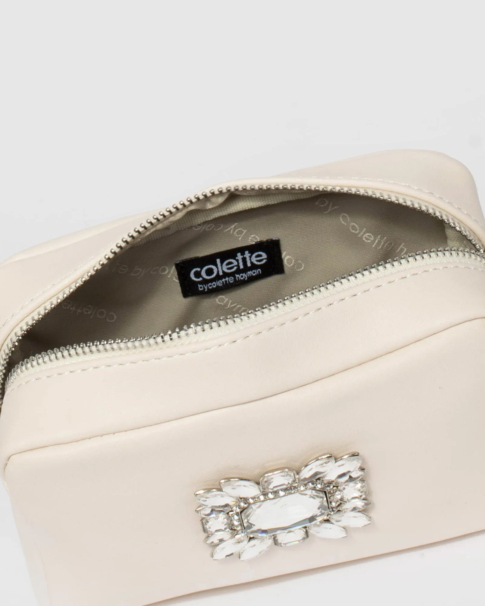 Suri Crystal Ivory Crossbody Bag