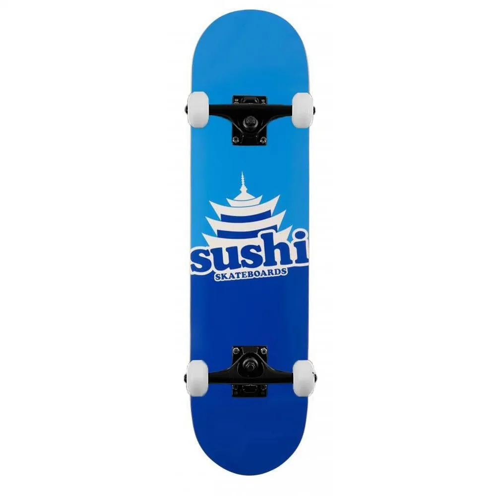 Sushi Skateboards Pagoda Logo Complete Skateboard Blue 8