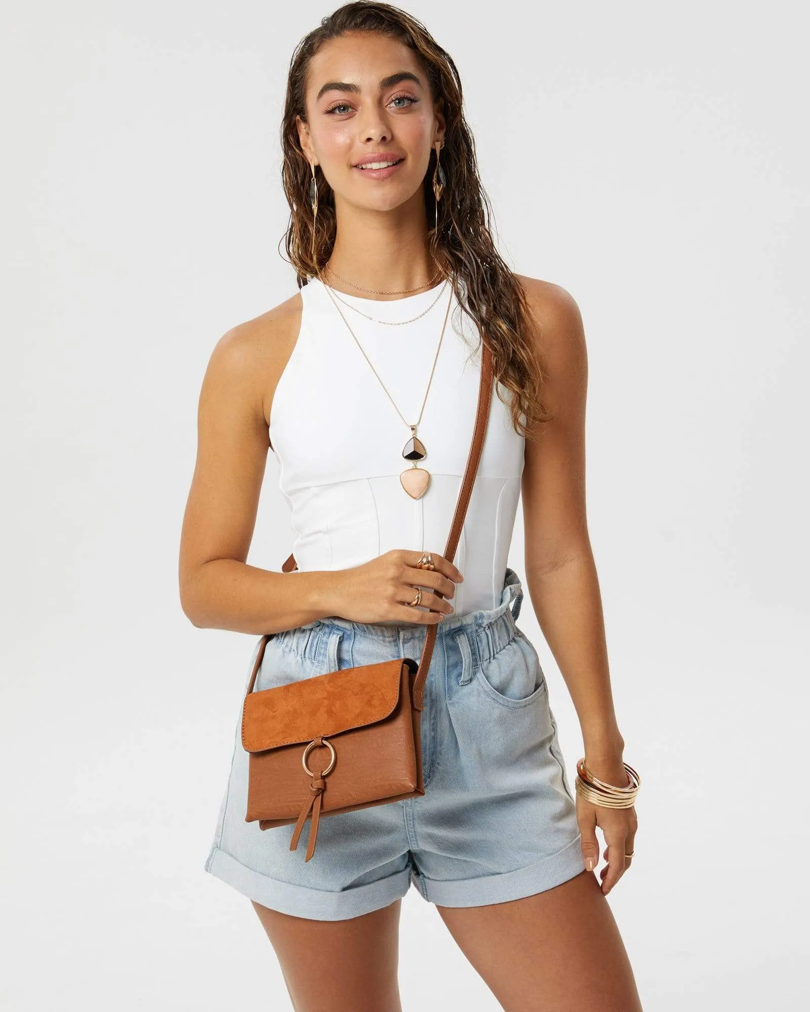 Tan Brooklyn Crossbody Bag