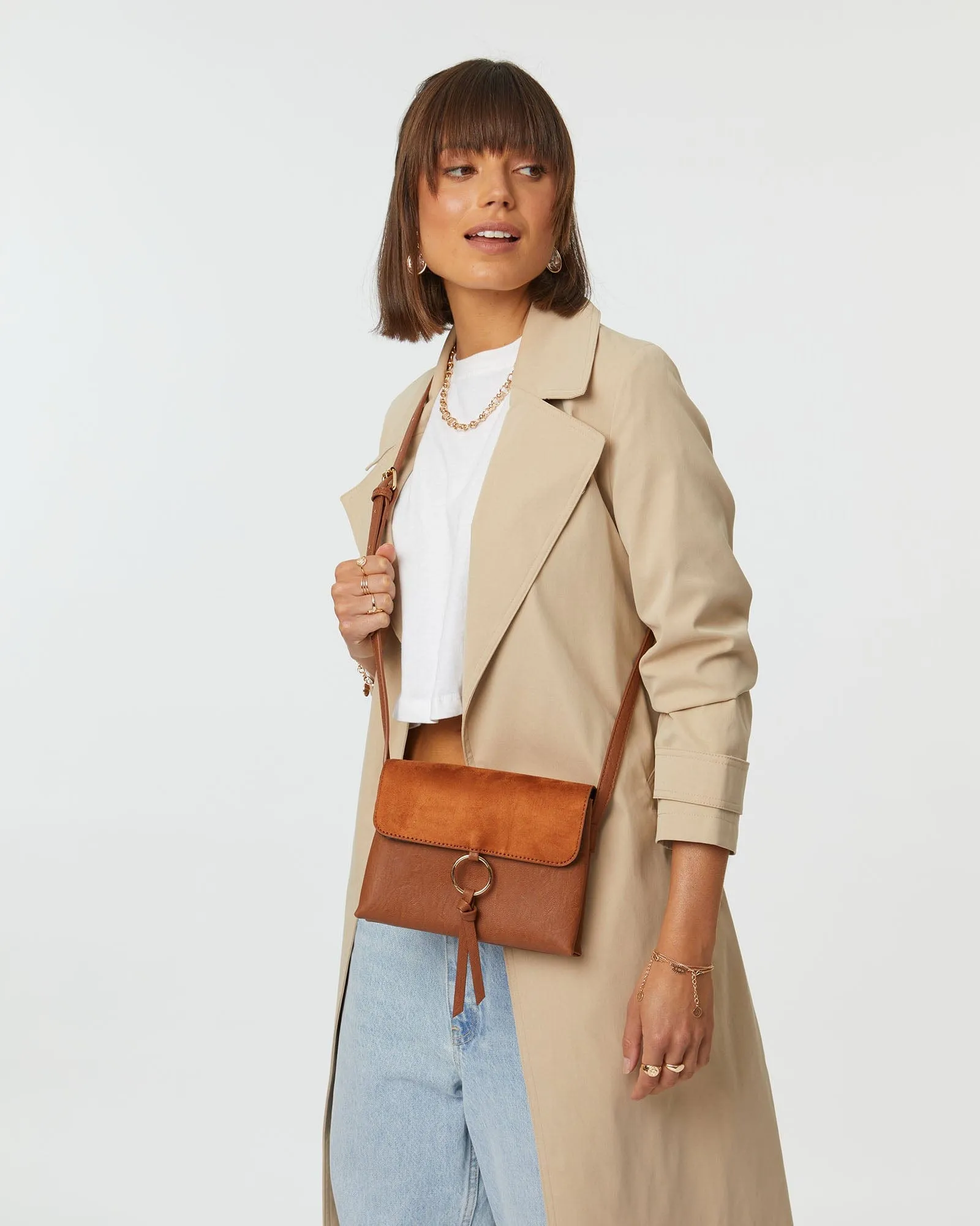 Tan Brooklyn Crossbody Bag