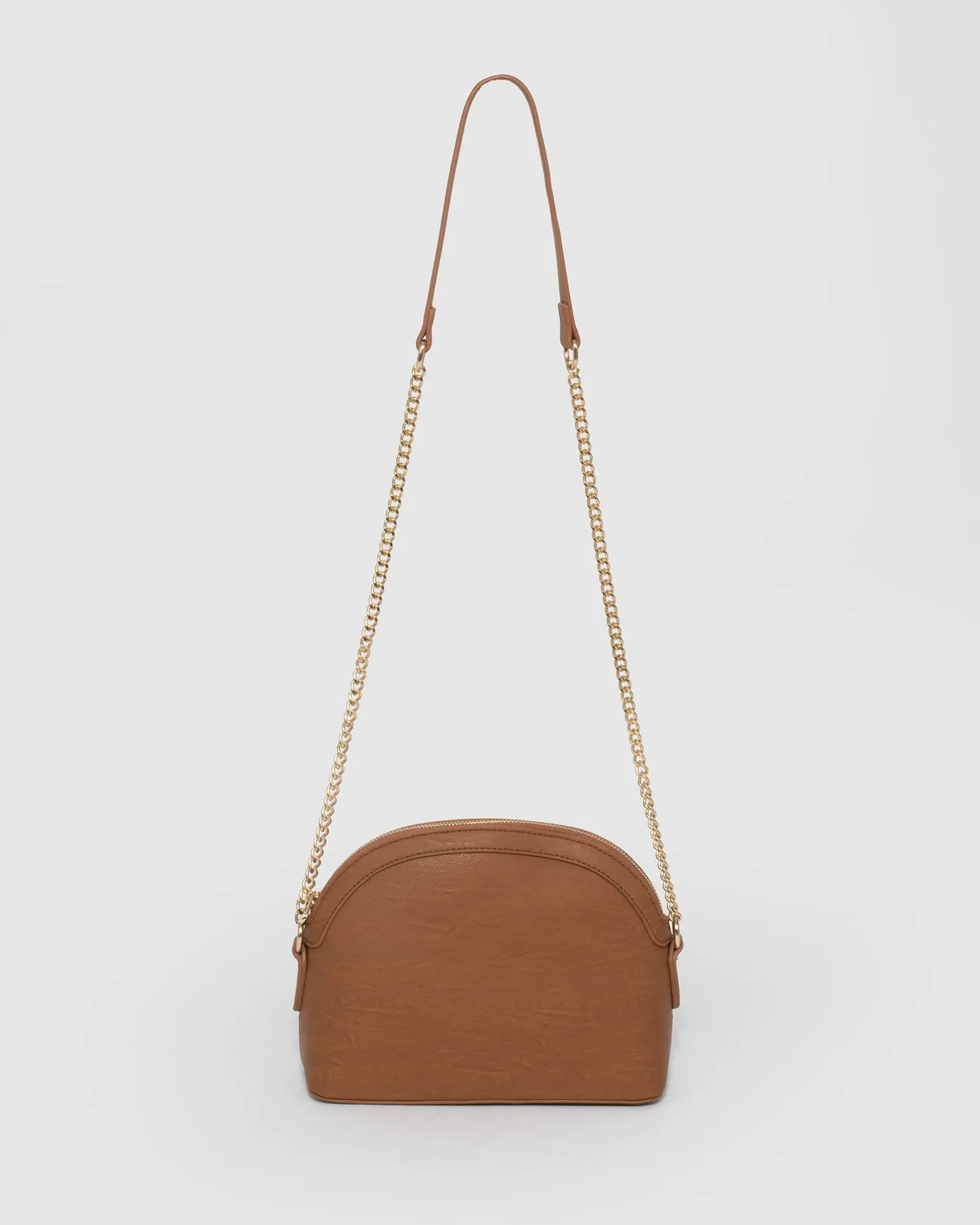 Tan Raina Plain Crossbody Bag