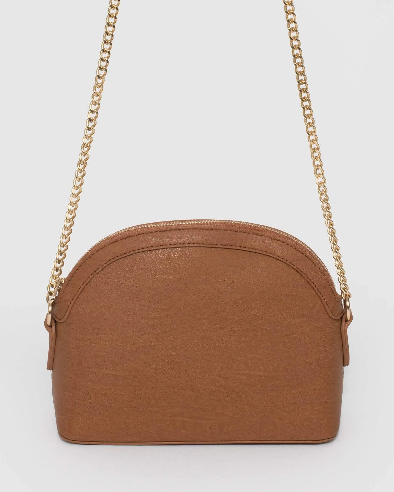 Tan Raina Plain Crossbody Bag