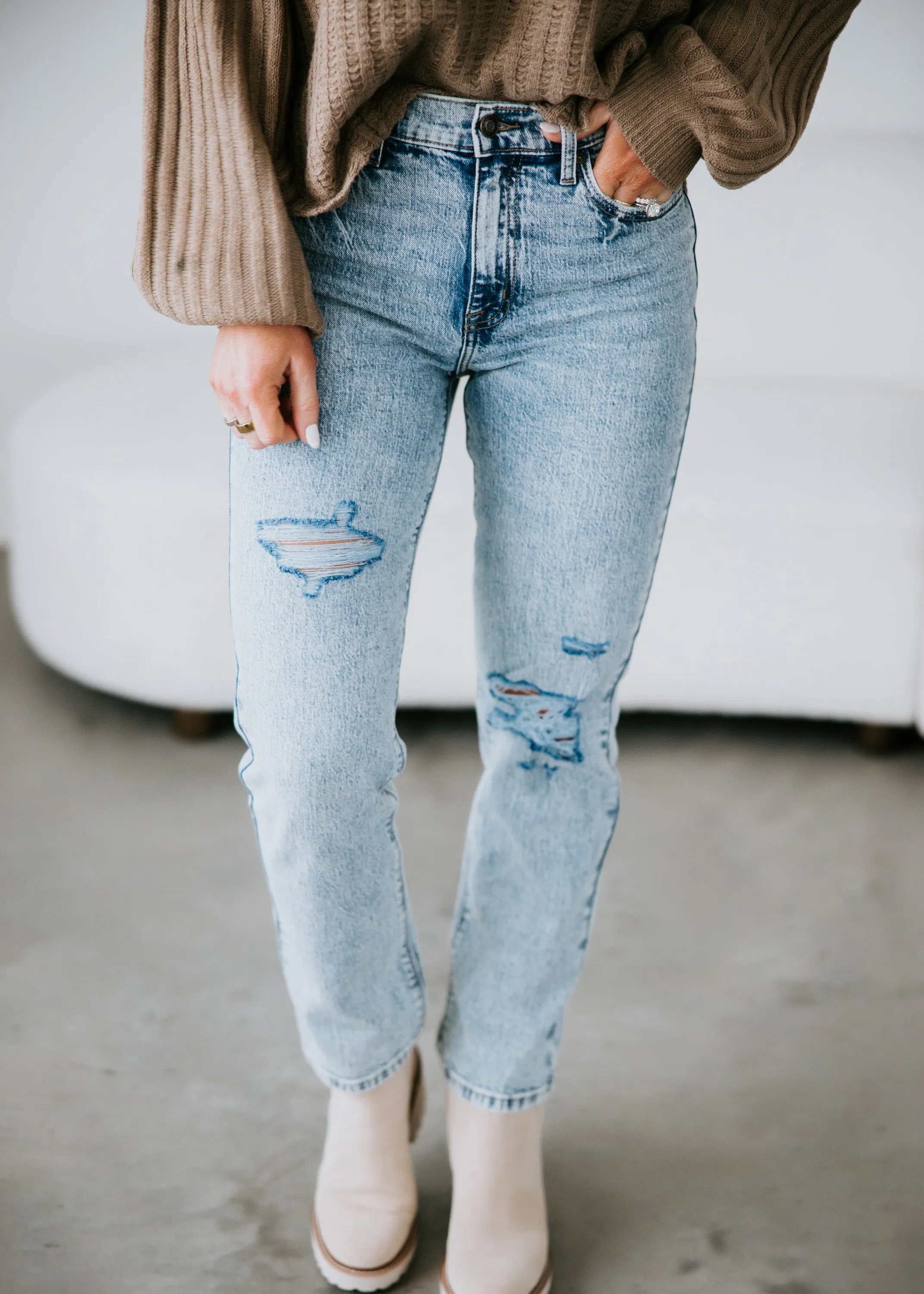 Tate High Rise Straight Jeans