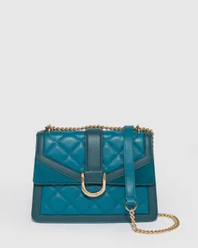 Teal Rachel Ring Crossbody Bag