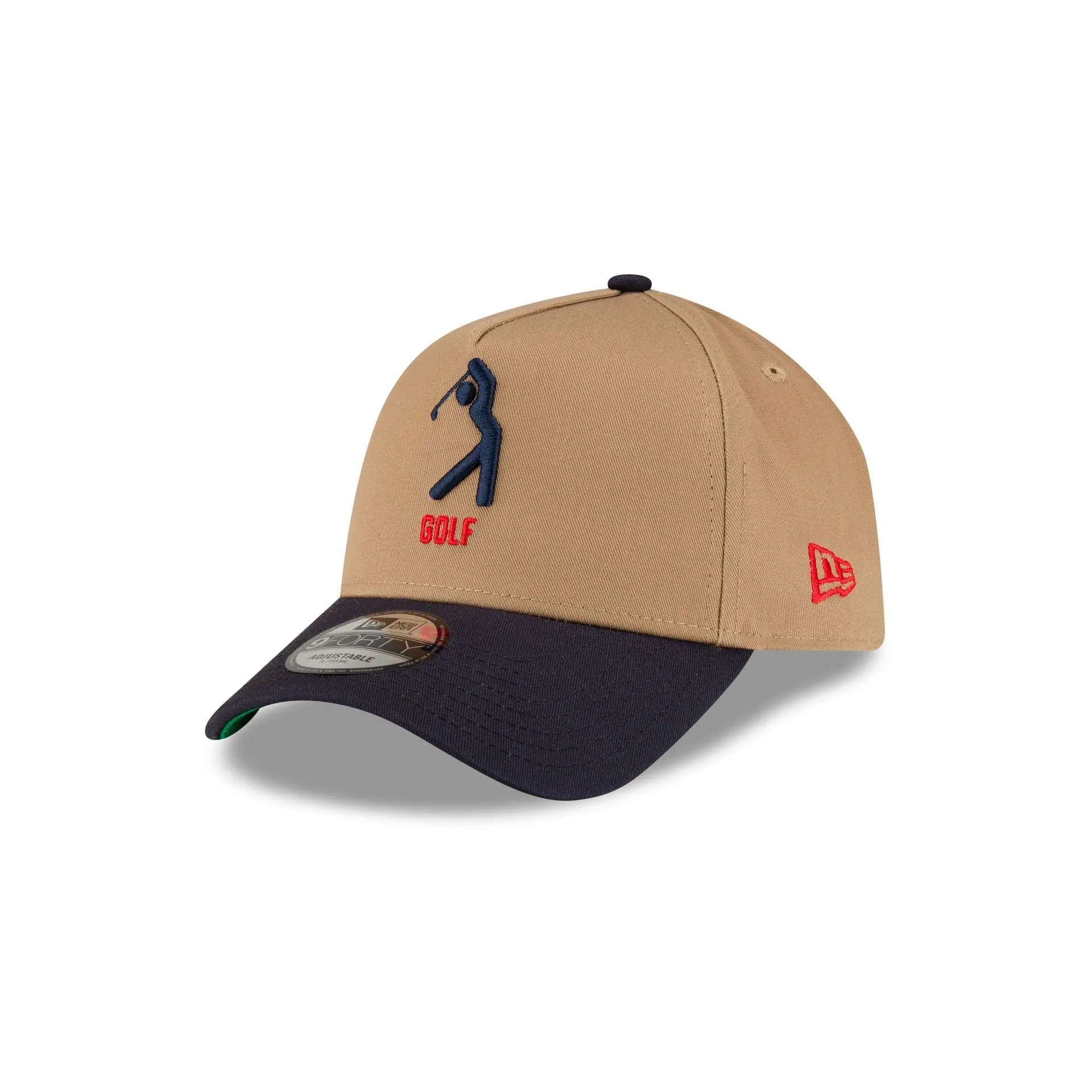 Team USA Golf Khaki 9FORTY A-Frame Snapback Hat