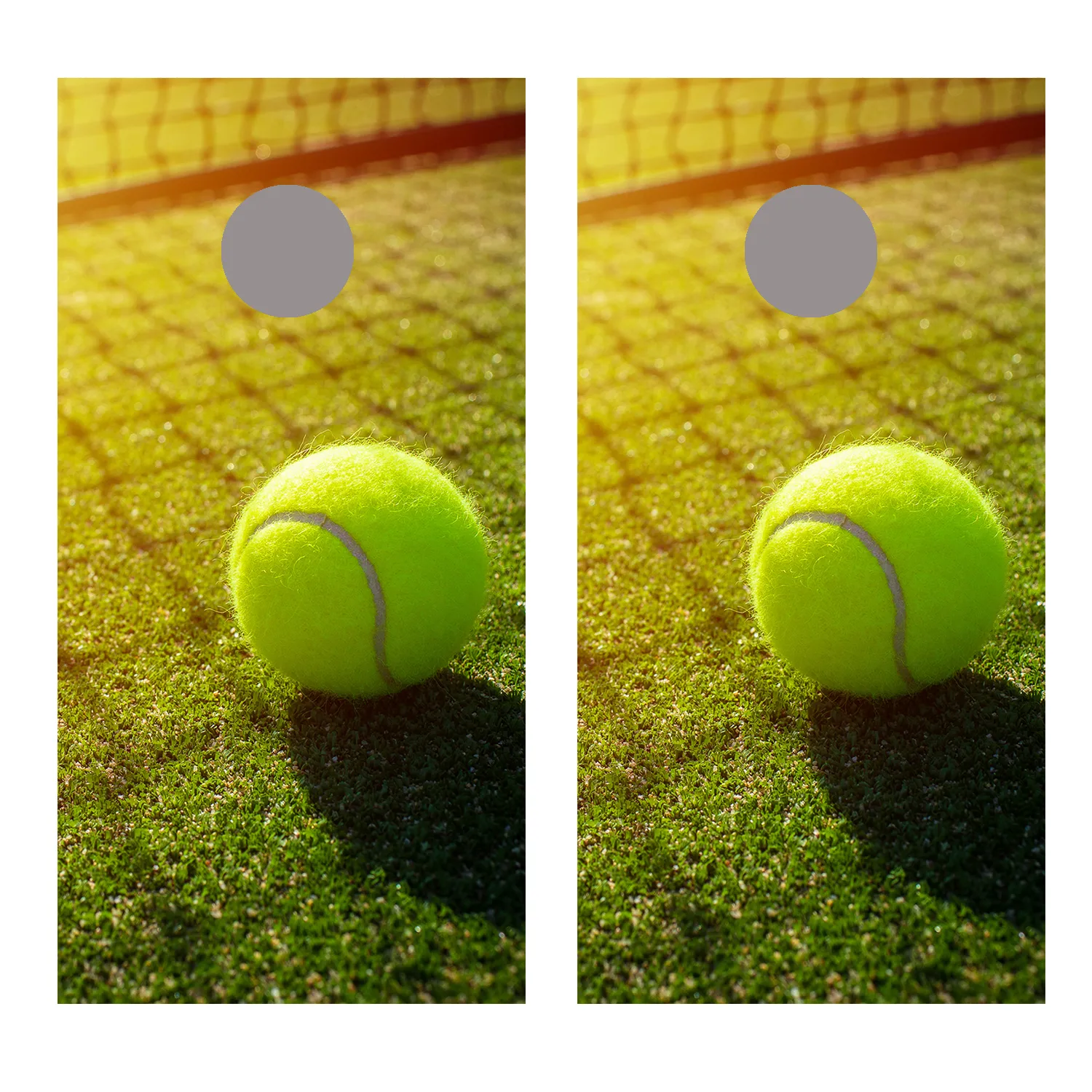 Tennis Balls Net Shadow Cornhole Board Decal Wraps