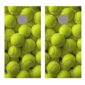 Tennis Balls Small Cornhole Board Decal Wraps