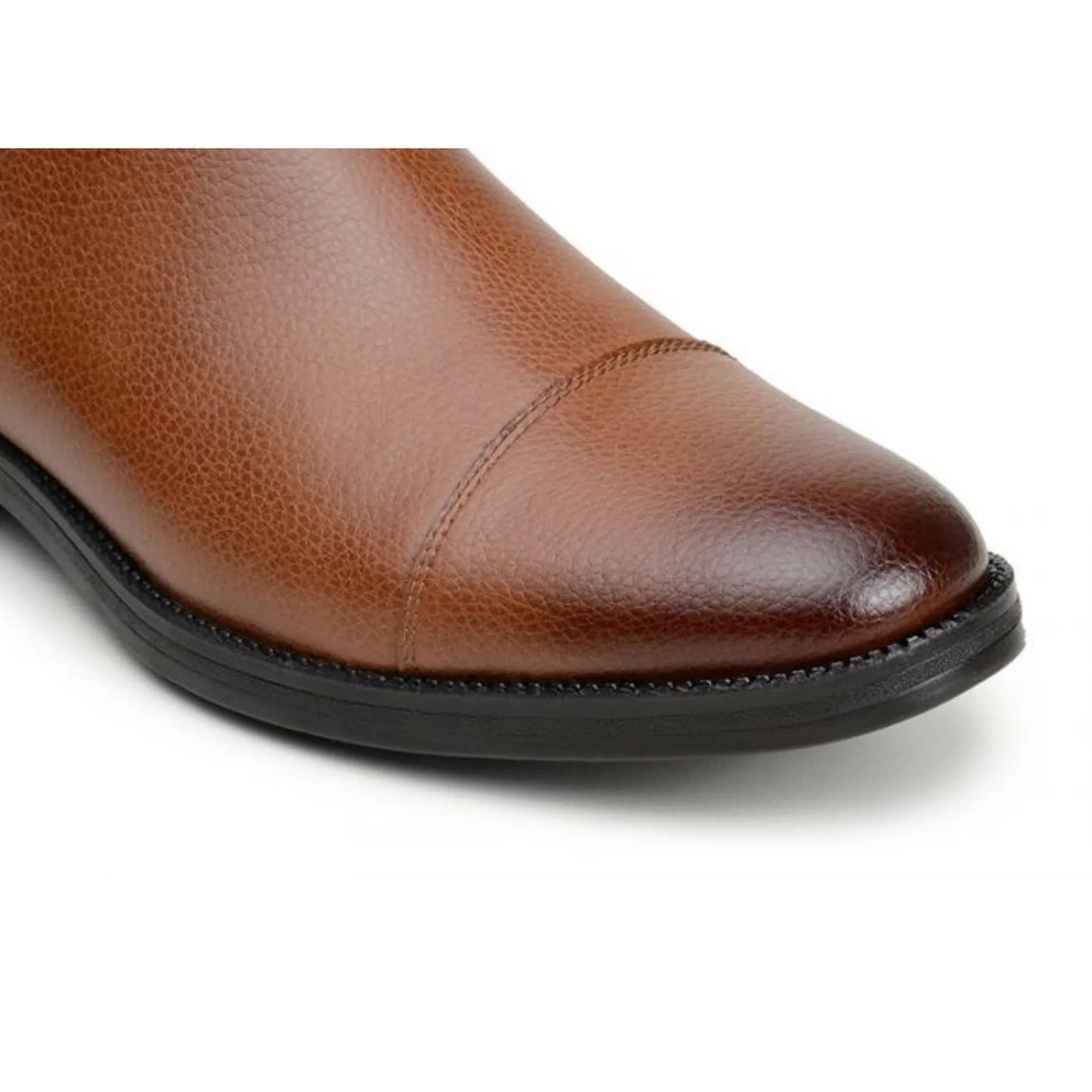 'Terni' classic vegan leather Chelsea boot by Vincente Verde -  cognac