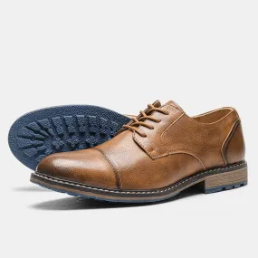 The Merani - Leather Cap Toe Sneakers For Men