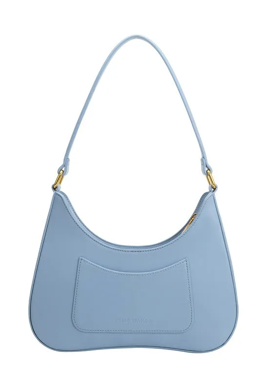 The Yvonne Sky Recycled Vegan Leather Shoulder Bag