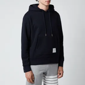 Thom Browne Men's Tricolour Stripe Classic Loopback Hoodie - Navy - 3/L | Coggles