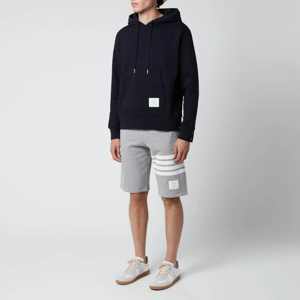 Thom Browne Men's Tricolour Stripe Classic Loopback Hoodie - Navy - 3/L | Coggles