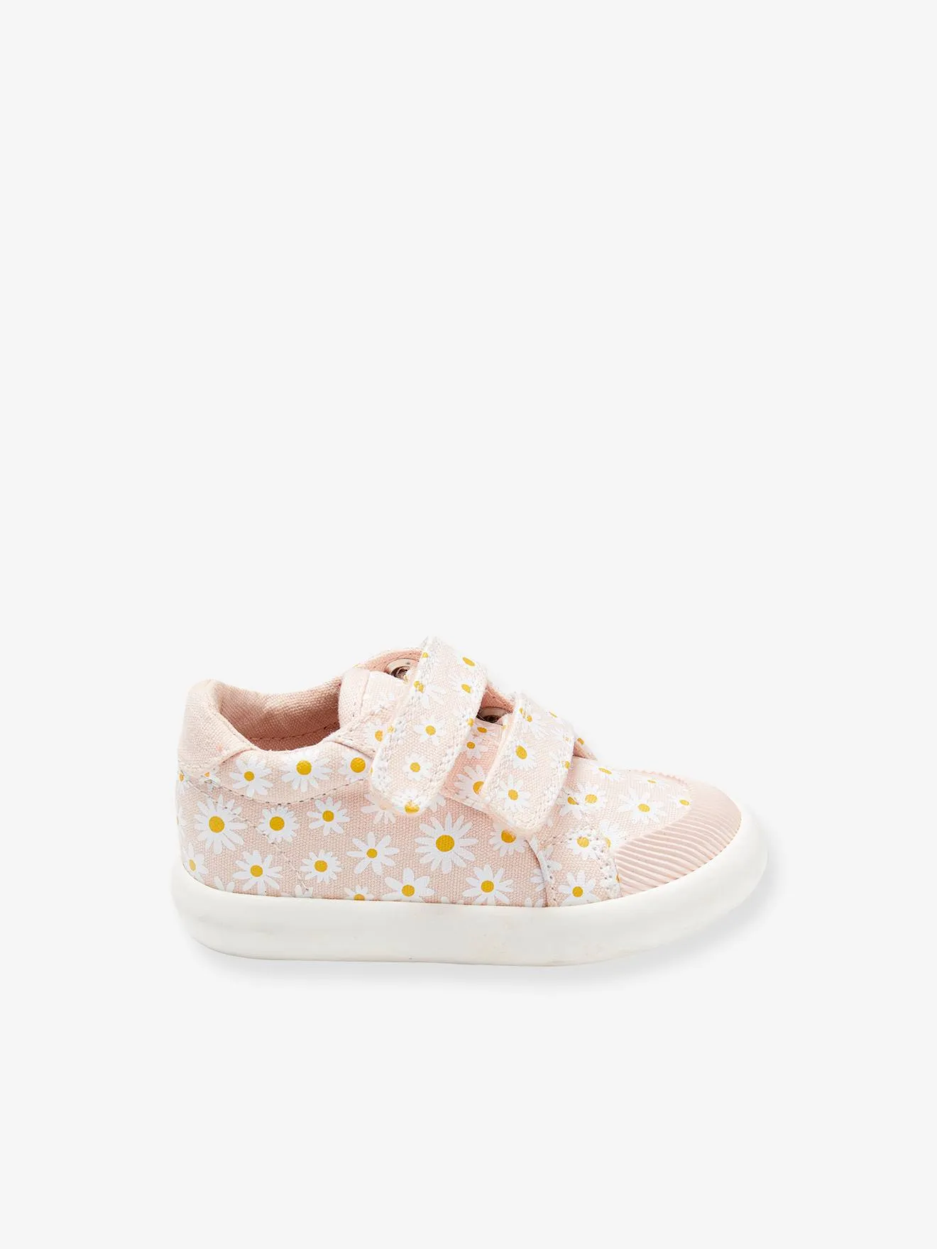 Touch-Fastening Trainers in Canvas for Baby Girls - white