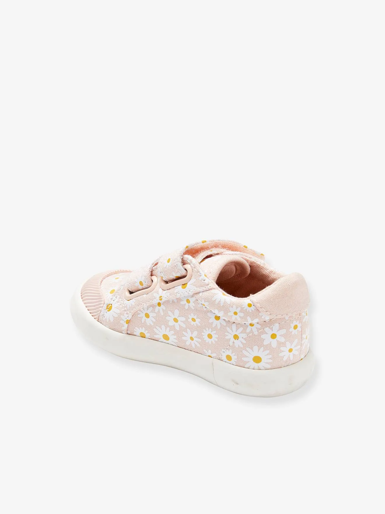 Touch-Fastening Trainers in Canvas for Baby Girls - white