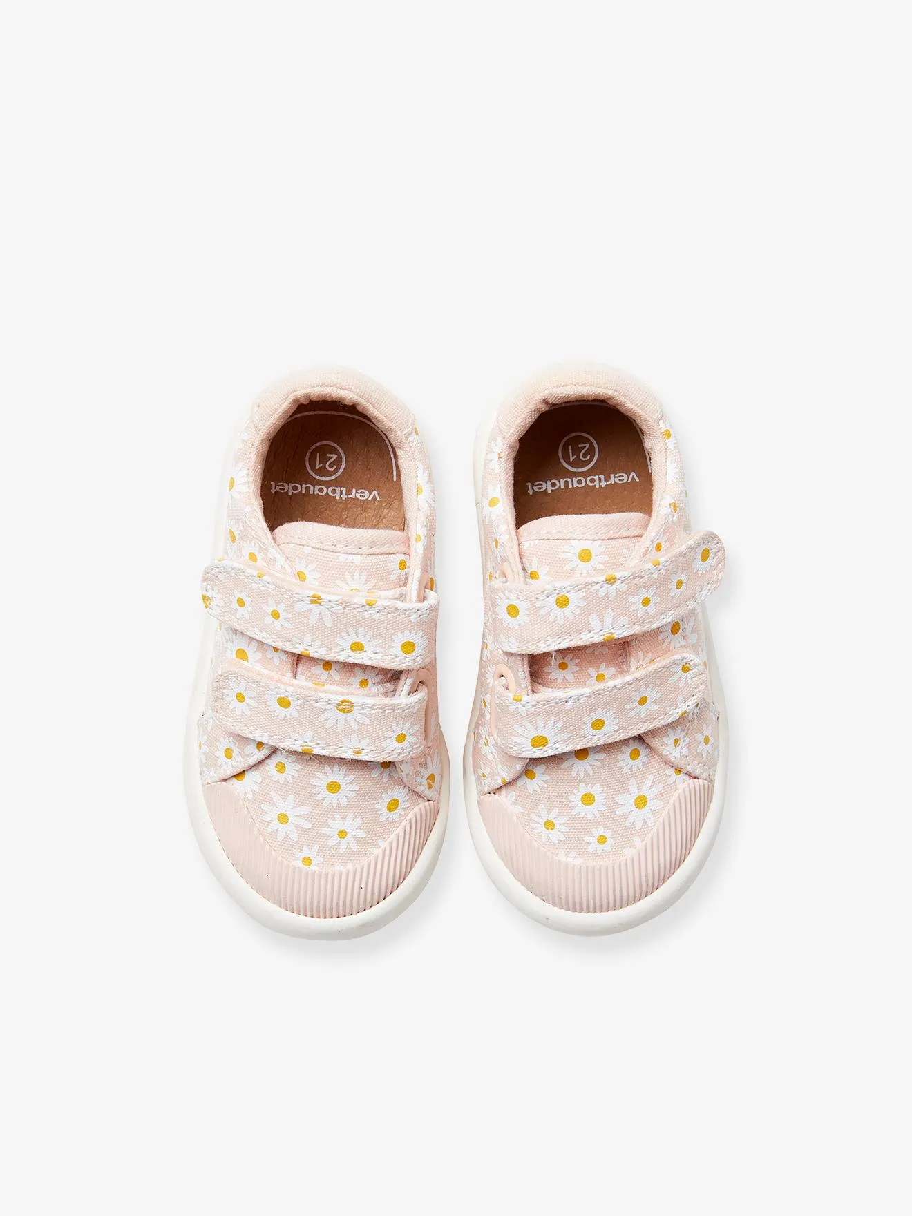 Touch-Fastening Trainers in Canvas for Baby Girls - white