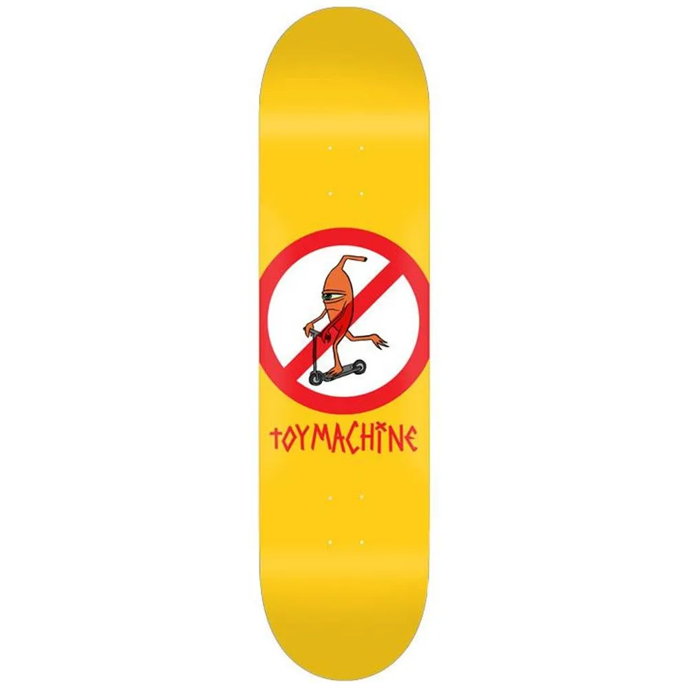 Toy Machine No Scooter Skateboard Deck Yellow 8