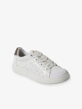 Trainers with Golden Details for Children - printed white