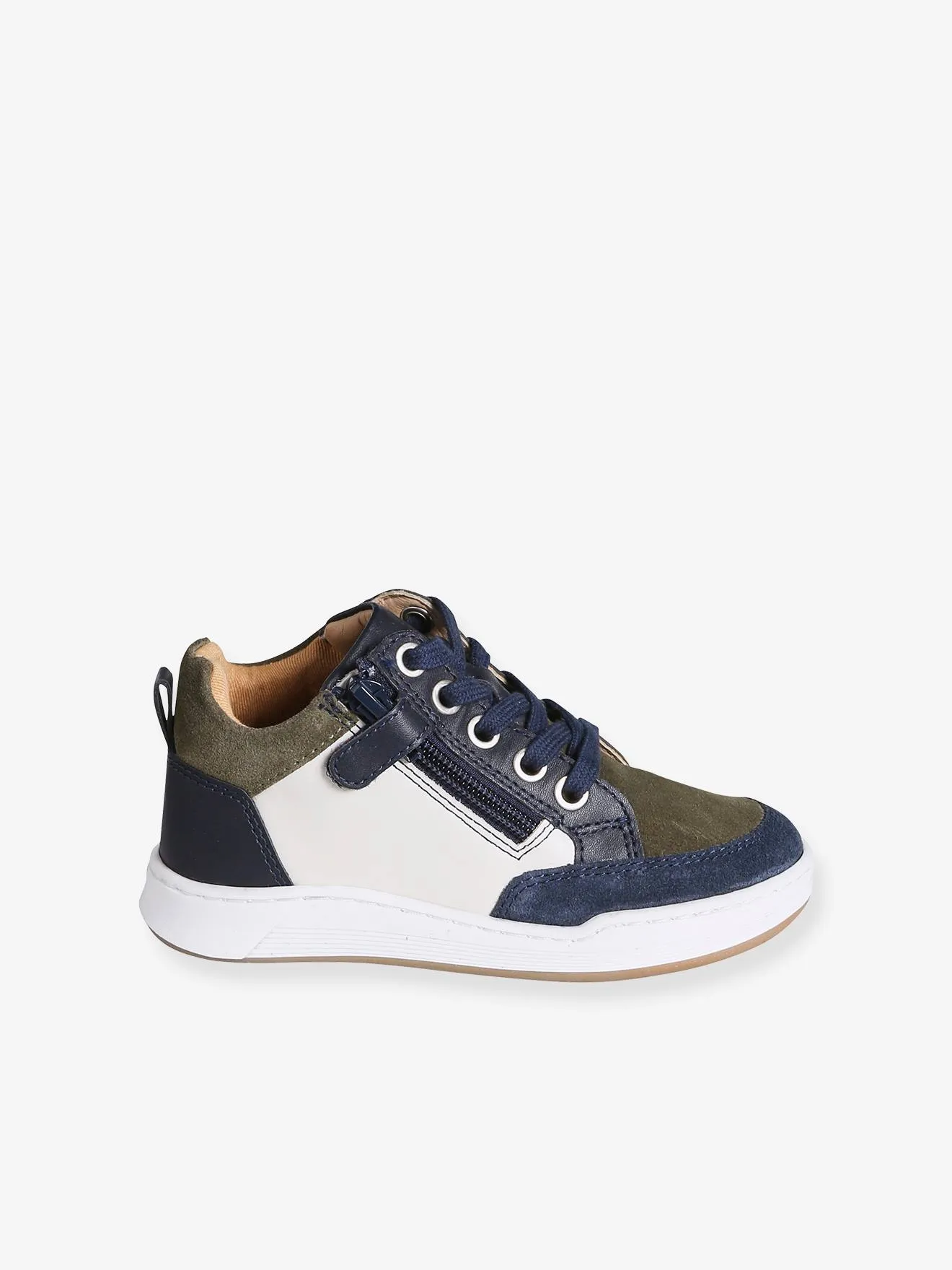 Trainers with Laces & Zips for Boys - navy blue