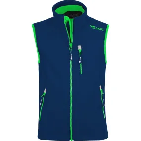 Trollkids - Trollfjord Vest Kids navy light green