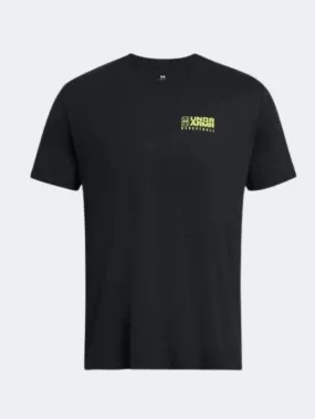 Under Armour Logo Court Men Basketball T-Shirt Black/Yellow