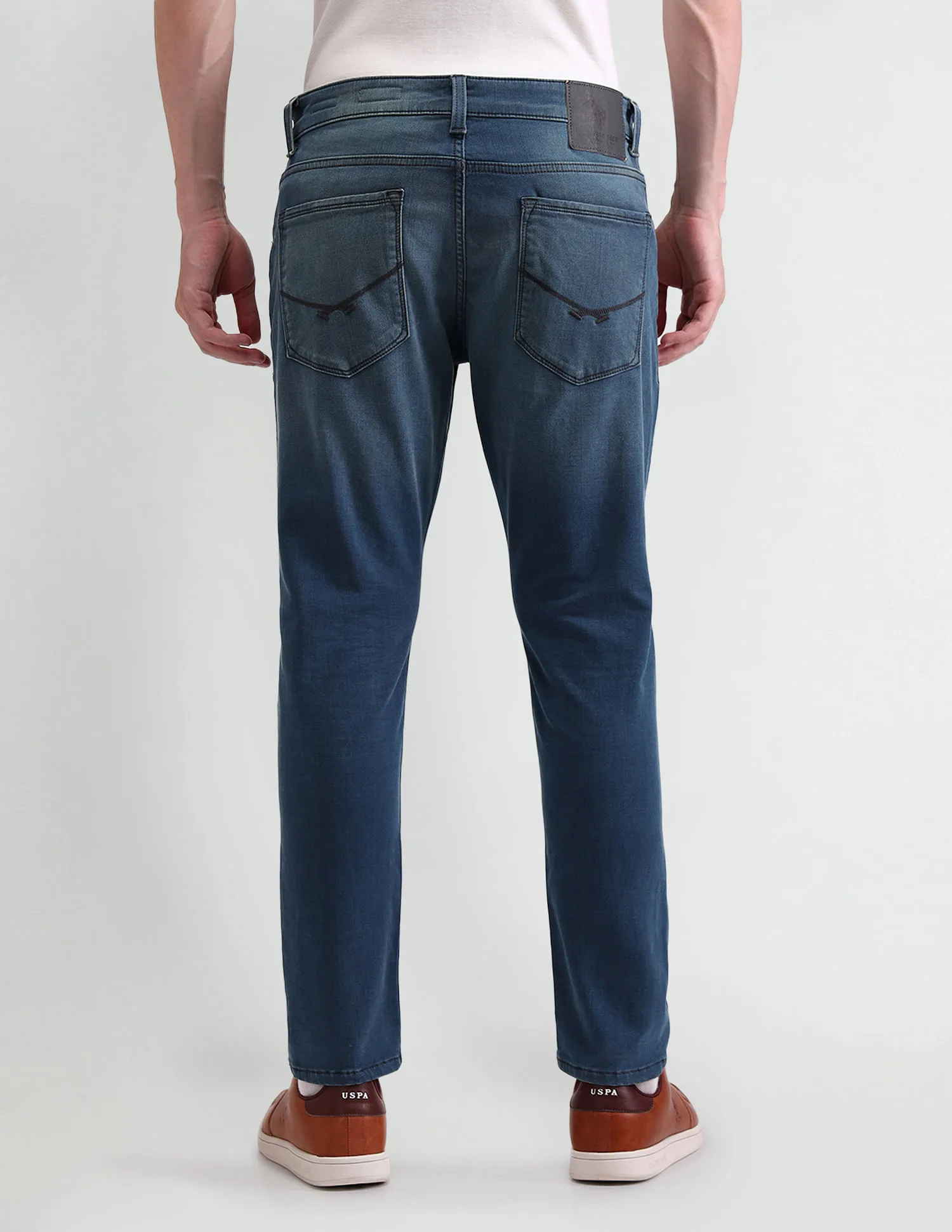 U.S. Polo Assn. Denim Co. Henry Tapered Cropped Light Wash Jeans