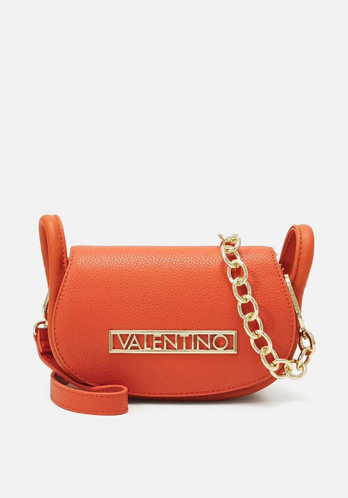 Valentino Vinile Loop Detail Shoulder Bag, Orange