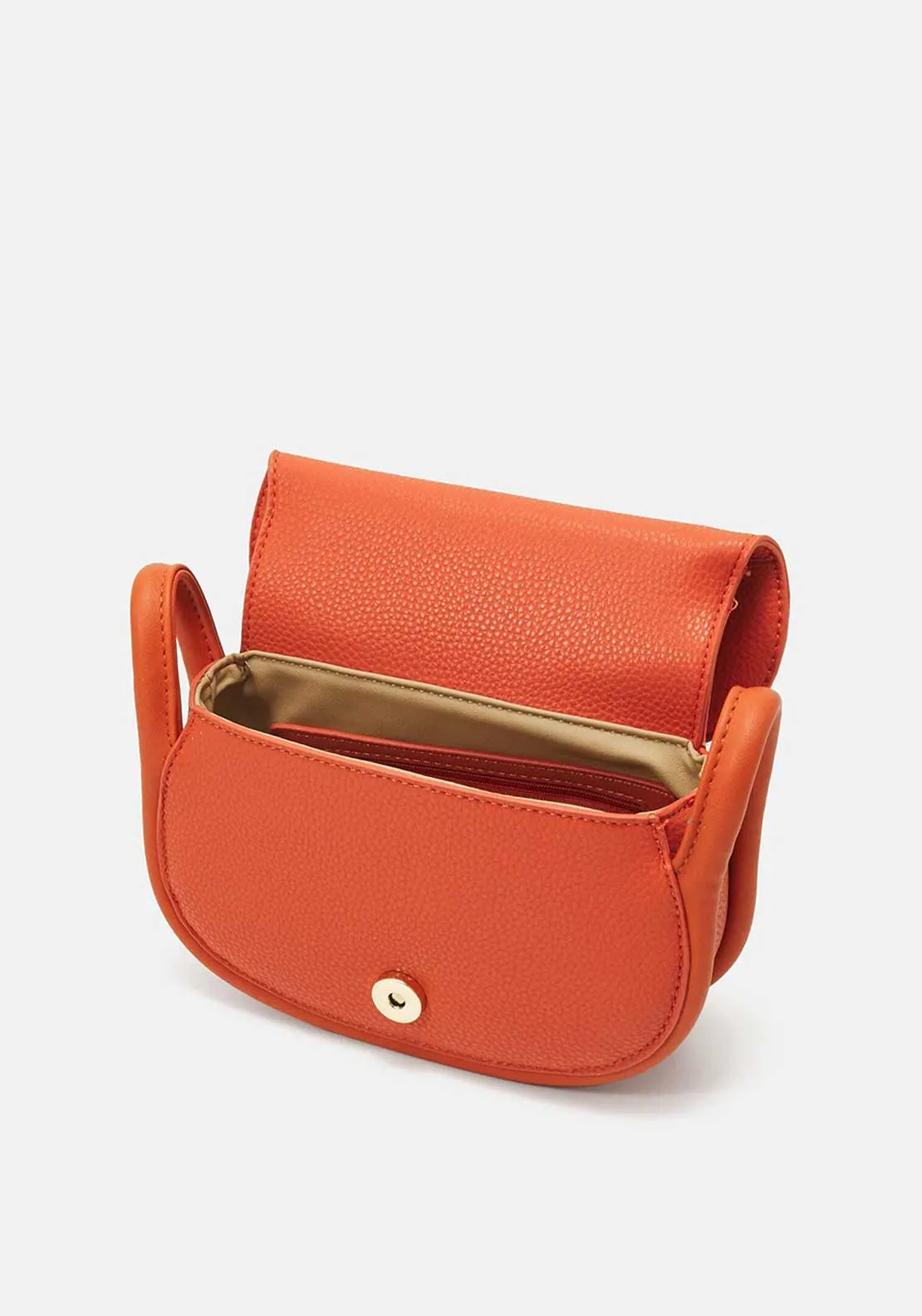 Valentino Vinile Loop Detail Shoulder Bag, Orange