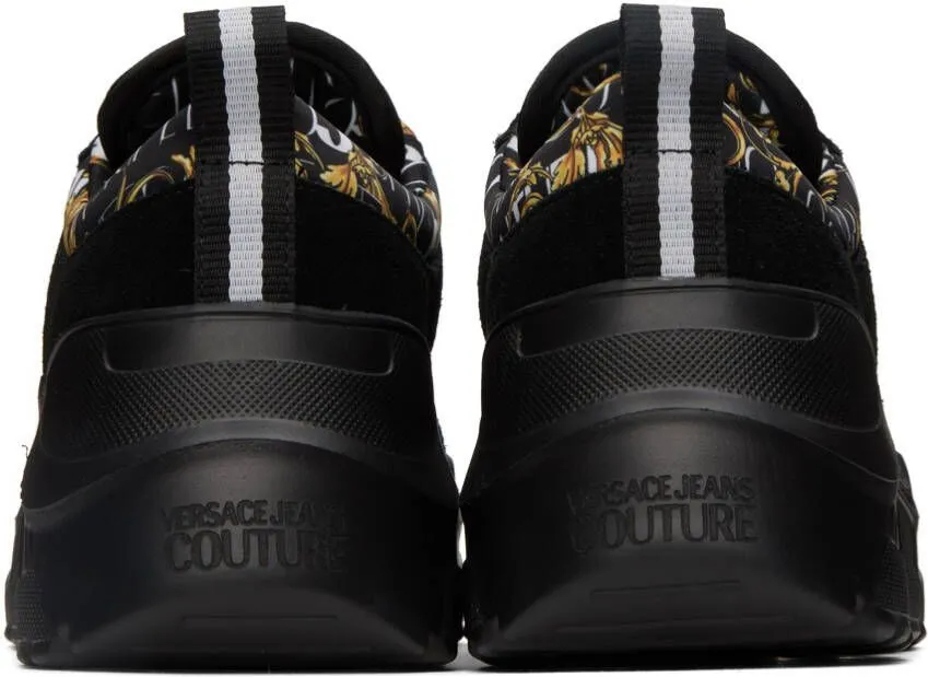 Versace Jeans Couture Black Speedtrack Logo Couture Low-Top Sneakers