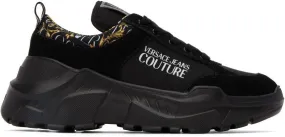 Versace Jeans Couture Black Speedtrack Logo Couture Low-Top Sneakers