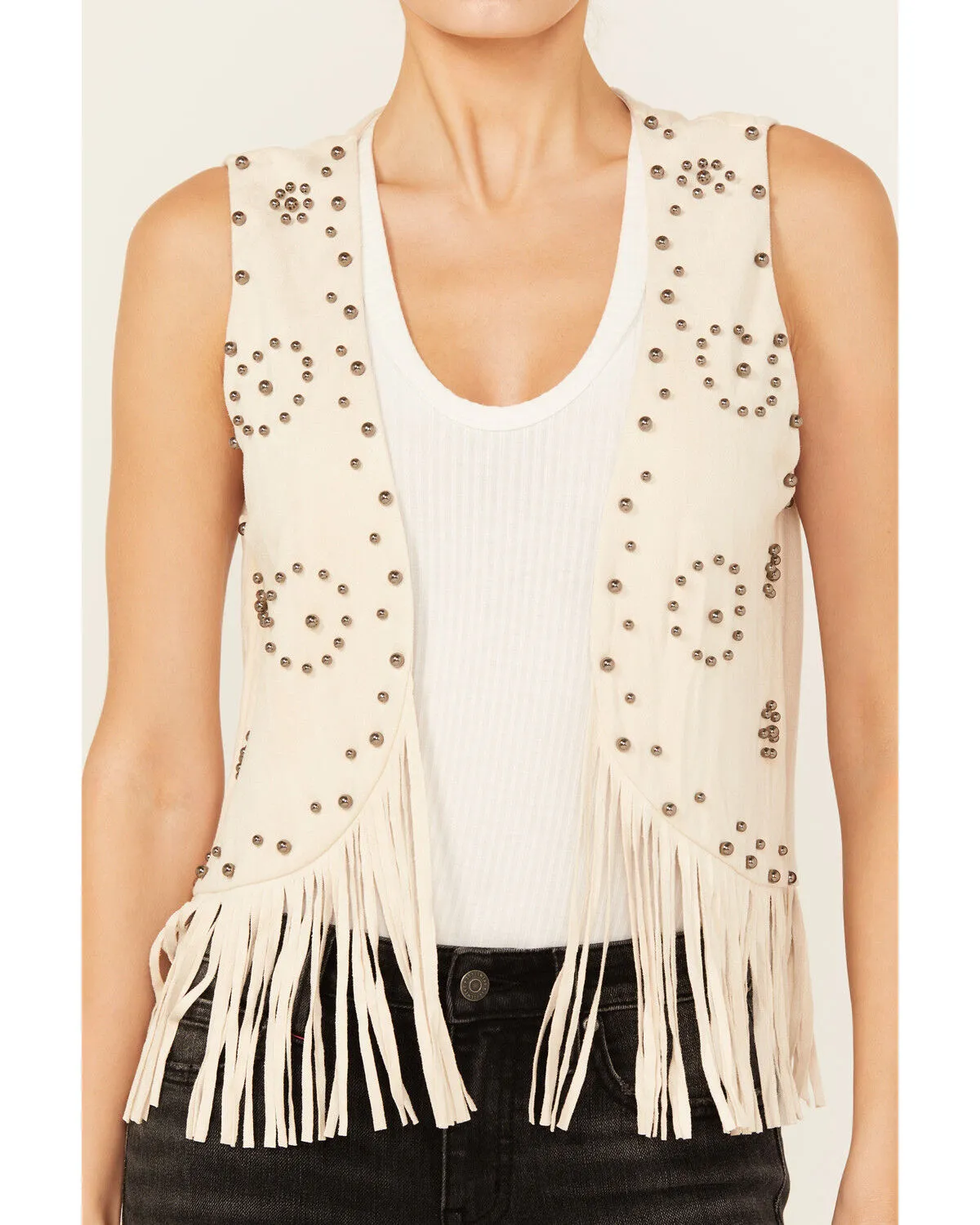 Vocal Women's Studded Faux Suede Vest