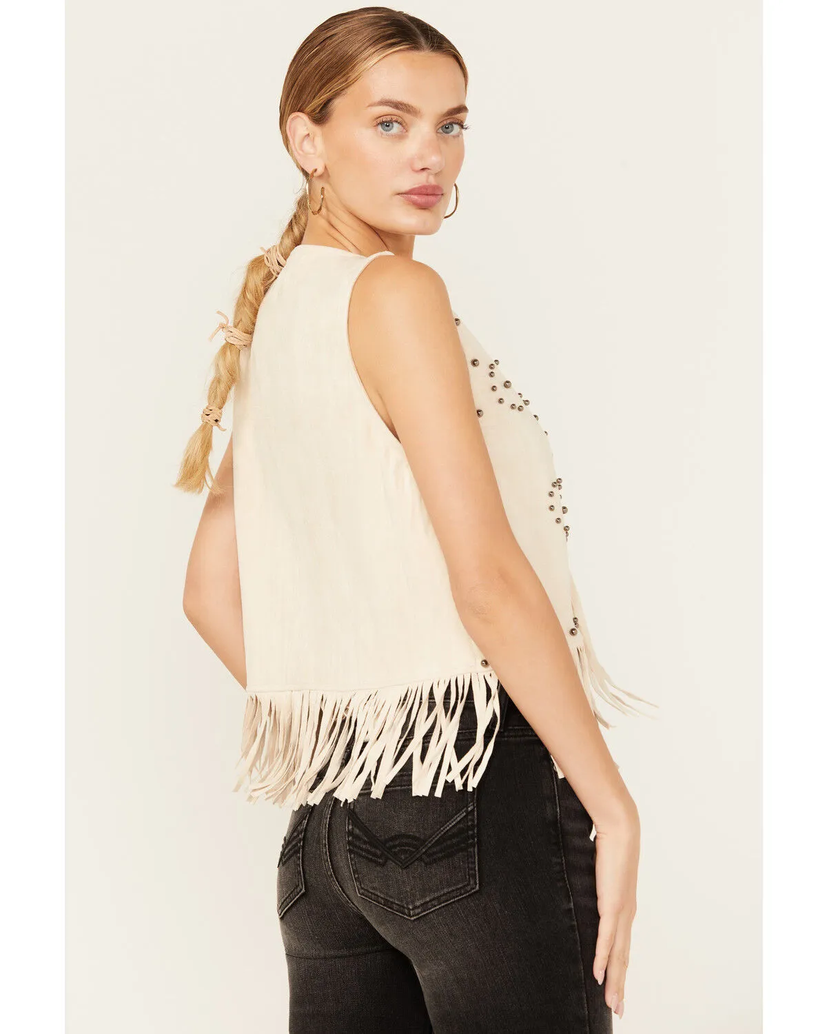 Vocal Women's Studded Faux Suede Vest