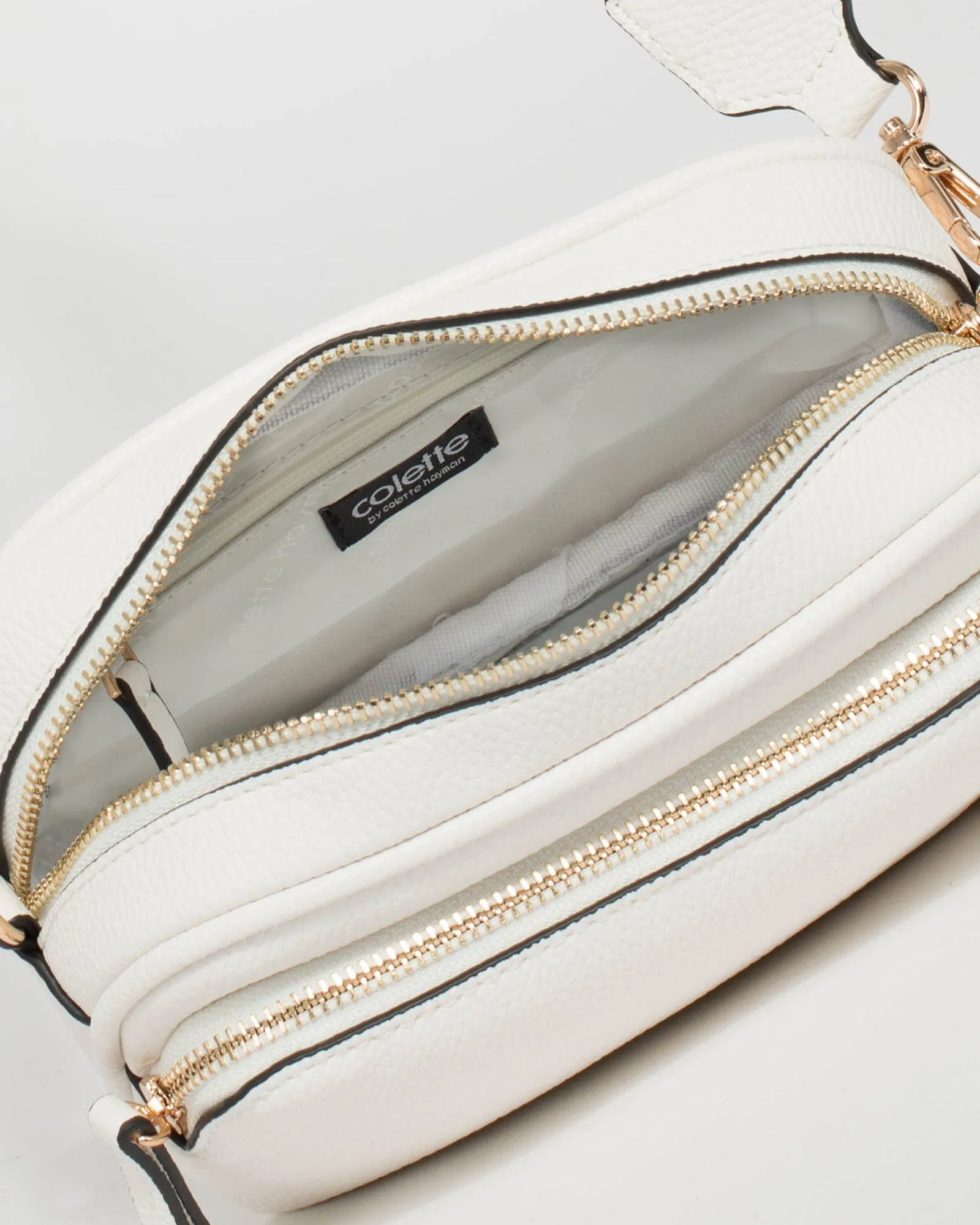 White Amalia Strap Crossbody Bag