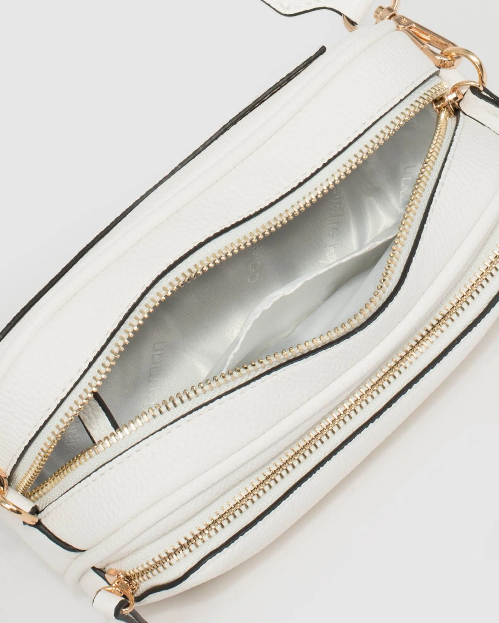 White Amalia Strap Crossbody Bag