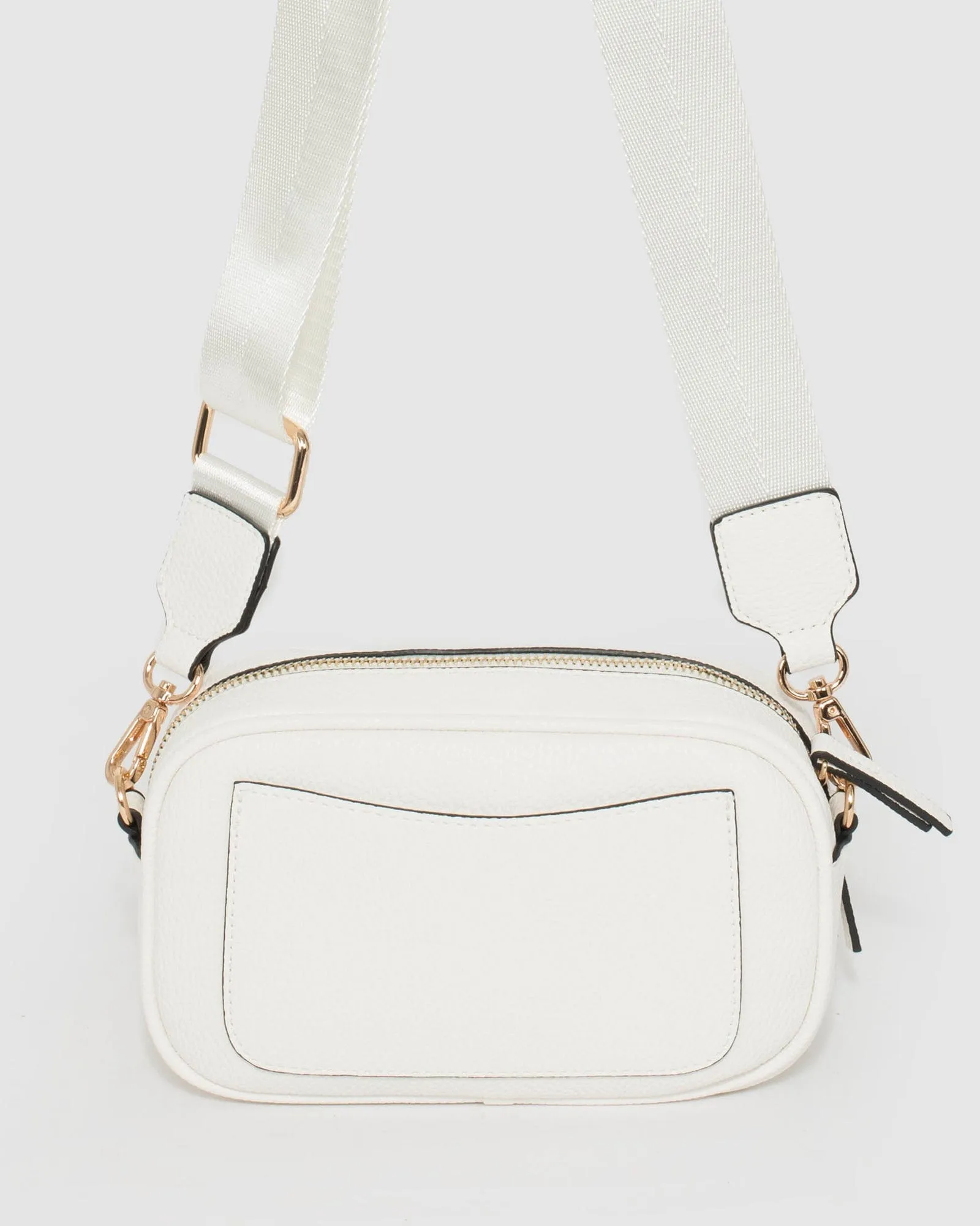 White Amalia Strap Crossbody Bag