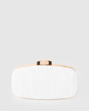 White Classic Hardcase Clutch Bag