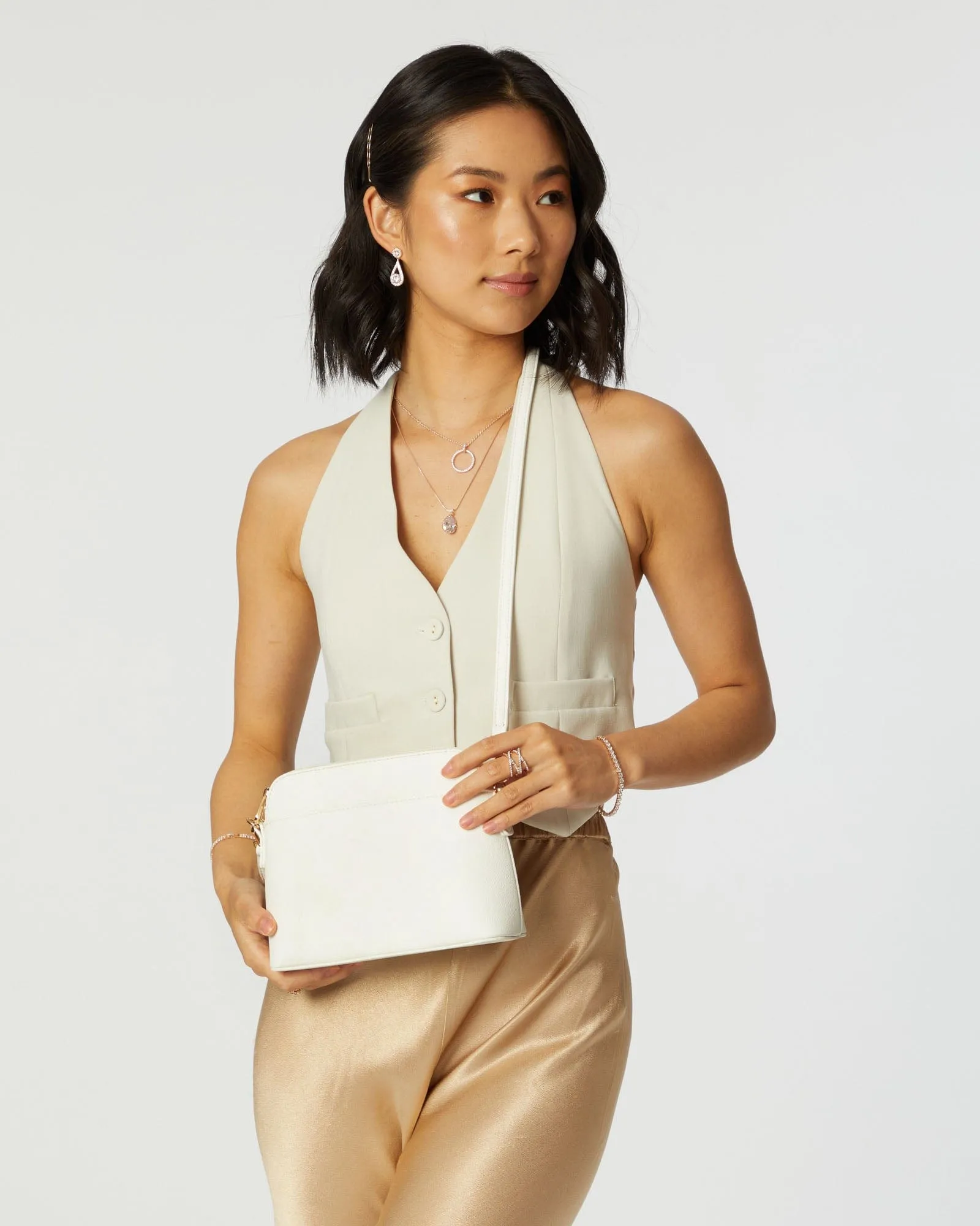 White Karen Crossbody Bag