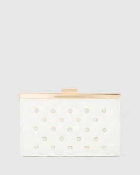 White Kids Quilt Clutch Bag