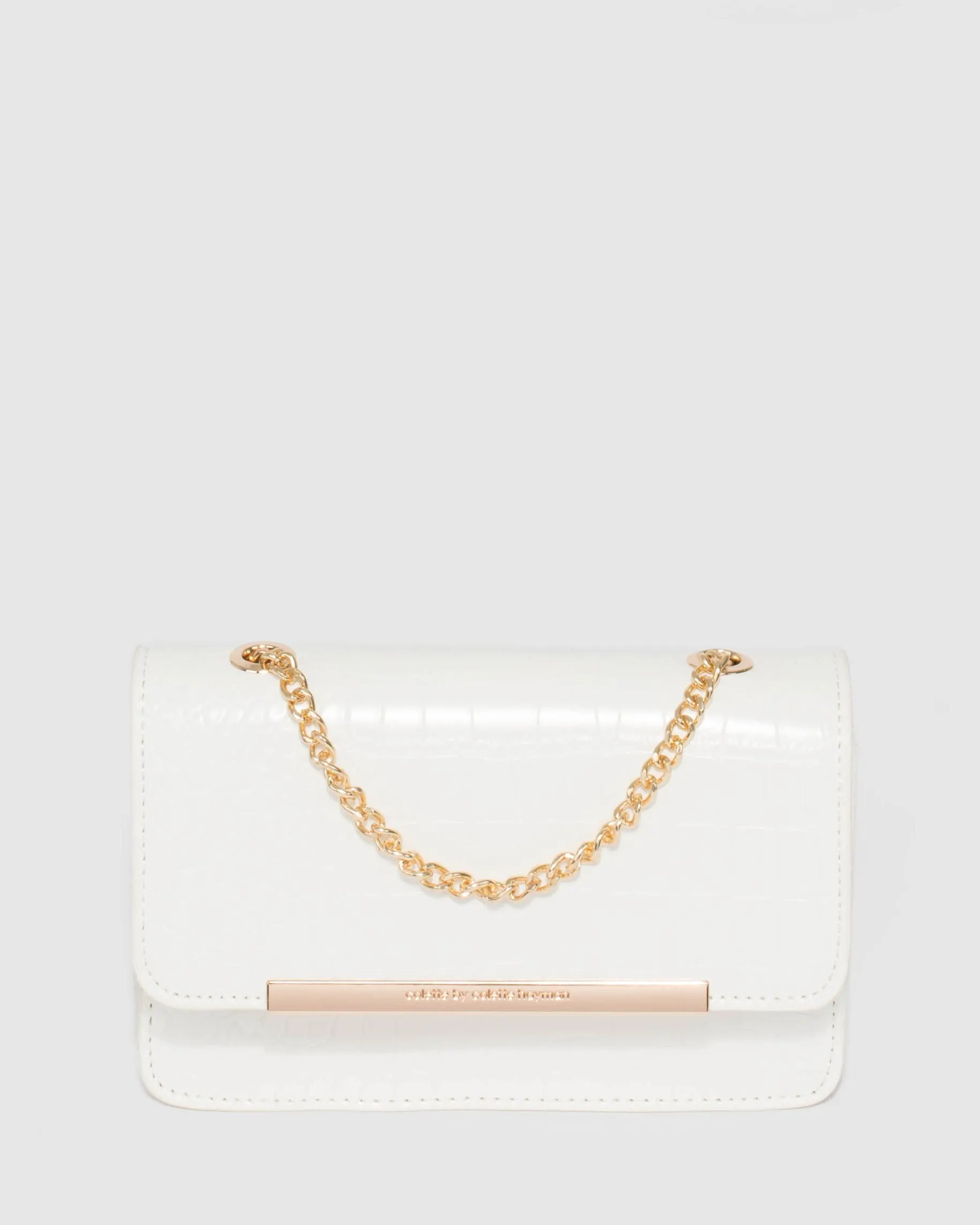 White Lauren Chain Crossbody Bag