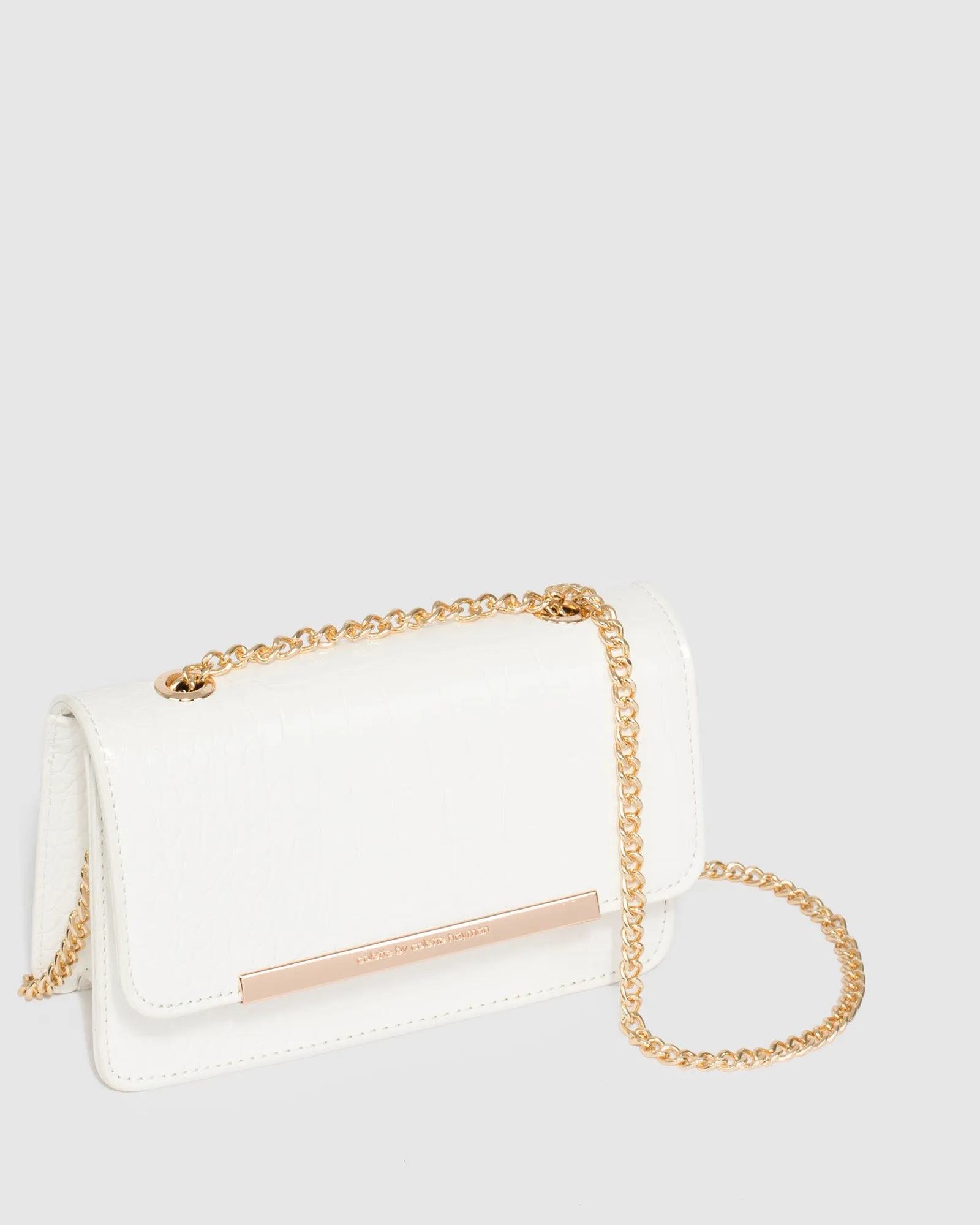 White Lauren Chain Crossbody Bag