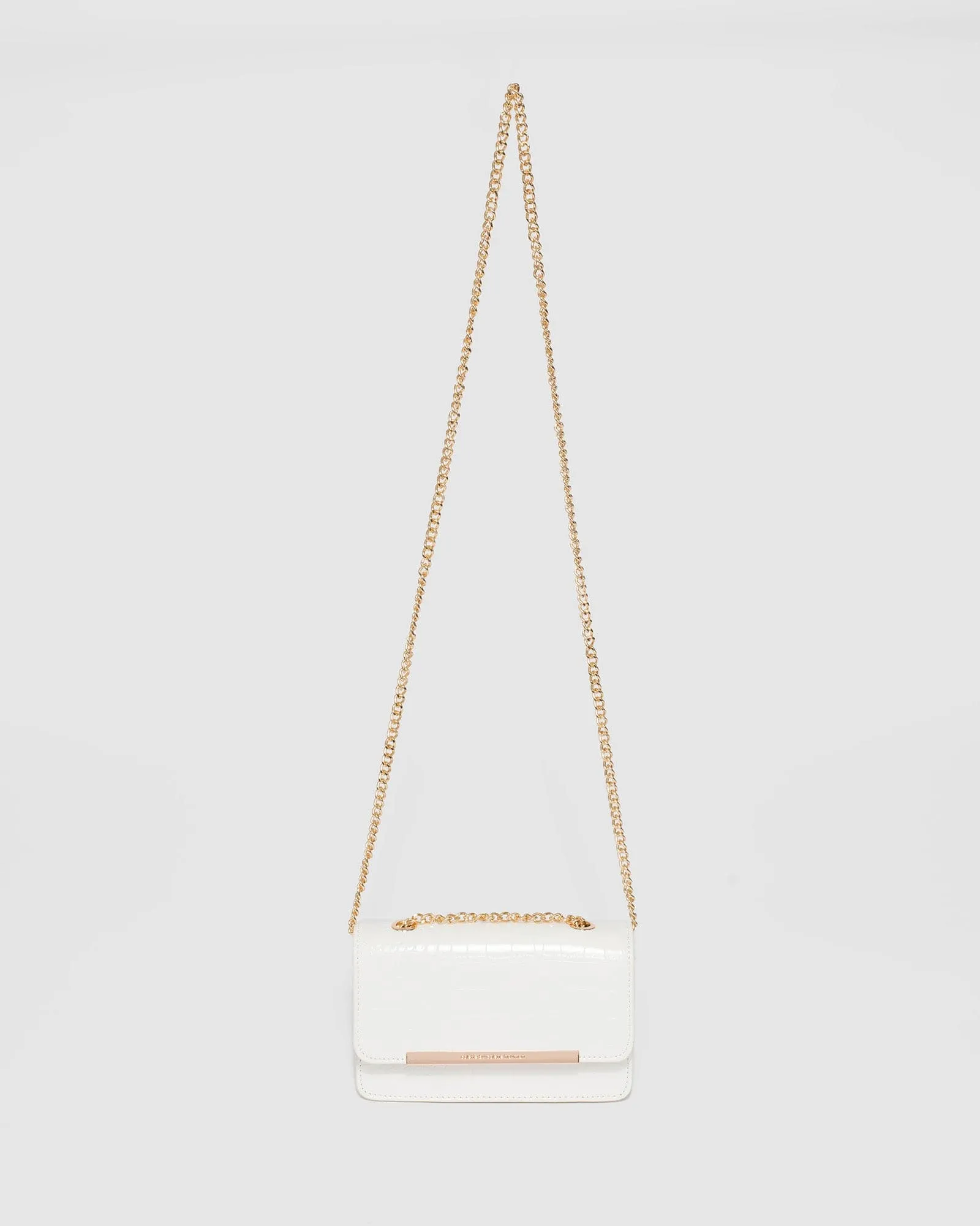 White Lauren Chain Crossbody Bag